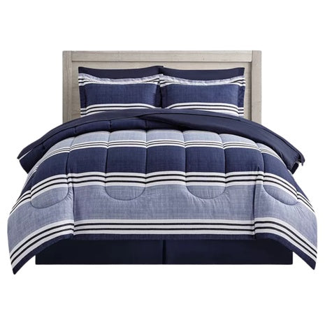 8-Piece Aiden Striped 8-Pc. Comforter Sets