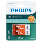 2-Pack Philips 128GB USB 3.0 Flash Drives