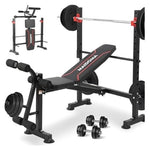 Maidoma 6-in-1 Standard Adjustable Weight Bench Set