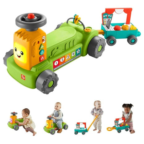 Fisher-Price 4-in-1 Tractor Ride-On with Wagon