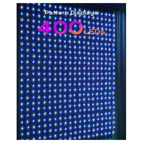 6.6x6.6ft Brightown 400 RGBIC LED Smart Curtain Fairy Lights