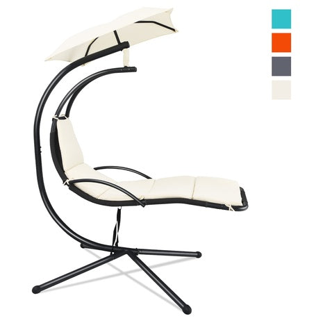 Hanging Hammock Chaise Lounge Chair with Canopy