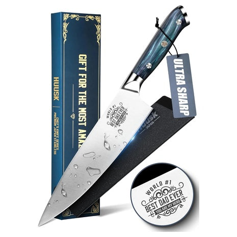 8" Full Tang Stainless Chef Kitchen Knife With Resin Handle