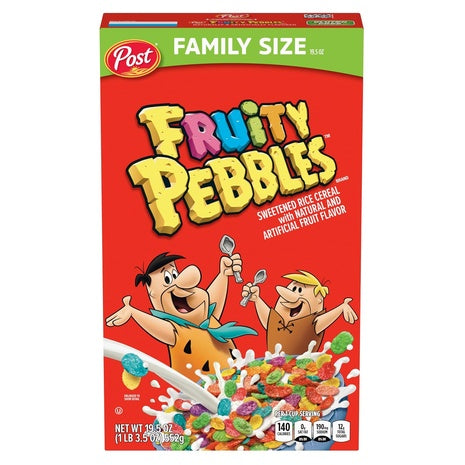 Family Size Box Fruity Pebbles Cereal (19.5oz)