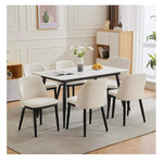 Set Of 6 Gaomon Modern Dining Chair Set With Curved Back