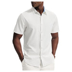 Men’s Short Sleeve Stretch Dress Shirts (10 Colors)