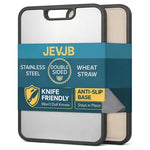 Double Sided Stainless Steel Cutting Board with Anti-Slip Base