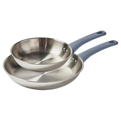 2-Piece T-fal Stainless Steel Fry Pan Set