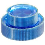 60 Blue & Gold Disposable Plates