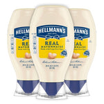 3 Squeeze Bottles Hellmann’s Real Mayonnaise