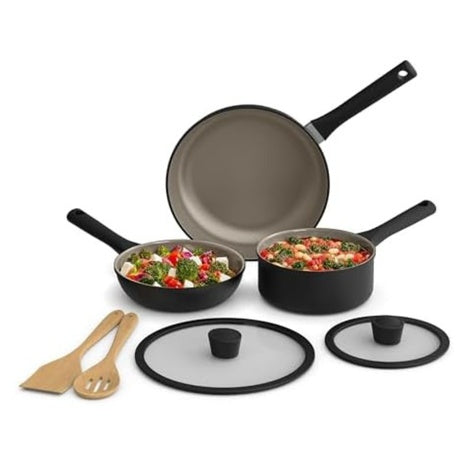 7-Piece Bella Ceramic Nonstick Cookware Set