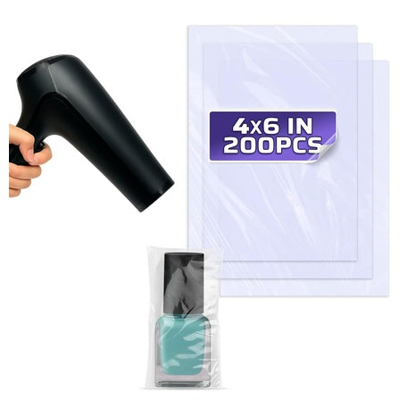 200 Heat Shrink Wrap Bags (4x6)
