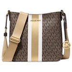 Michael Kors Women's Jet Set Small Signature Logo Stripe Crossbody Bag