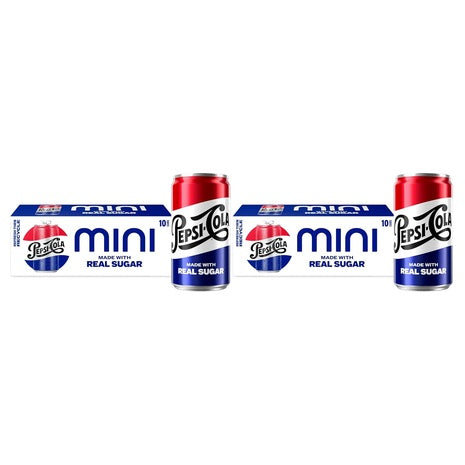 20 Mini Cans Pepsi Real Sugar