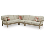 4-Piece L-Shape Outdoor Sectional Patio Conversation Furniture Set