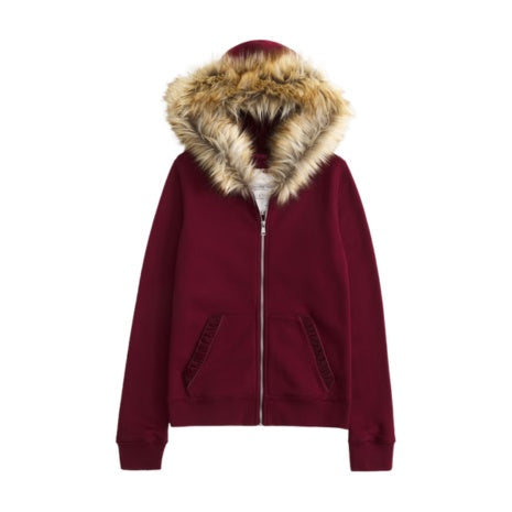 Women's Faux Fur-Lined Full-Zip Hoodie