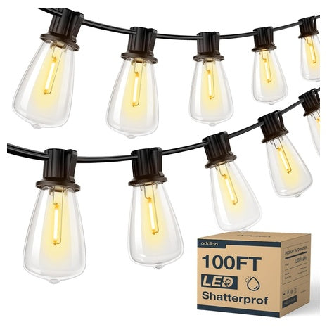 100FT LED Outdoor String Lights