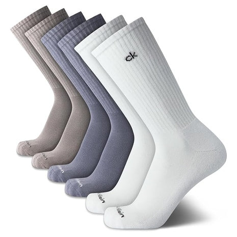 6-Pairs Calvin Klein Cushioned Crew Socks