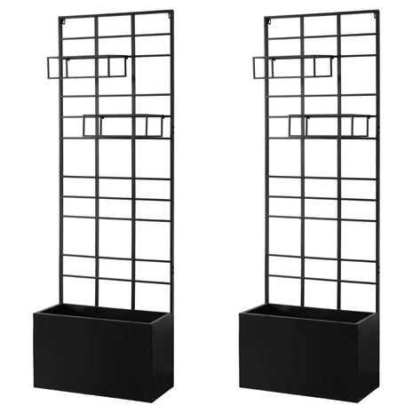 2-Pack Expert Gardener Metal Raised Bed With Trellis