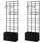 2-Pack Expert Gardener Metal Raised Bed With Trellis