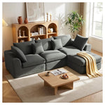 4-Pack Alupssuc 110" Cloud Sectional Modular Sofa With Ottoman