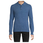 Men's 100% Cashmere Exposed Seams Sweater Polo