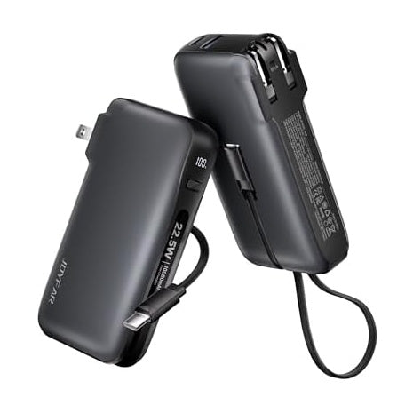 Joyfar 10000mAh USB-C Portable Charger with Cable & Plug