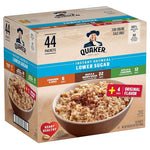 44 Packets Quaker Instant Oatmeal Lower Sugar Variety Pack