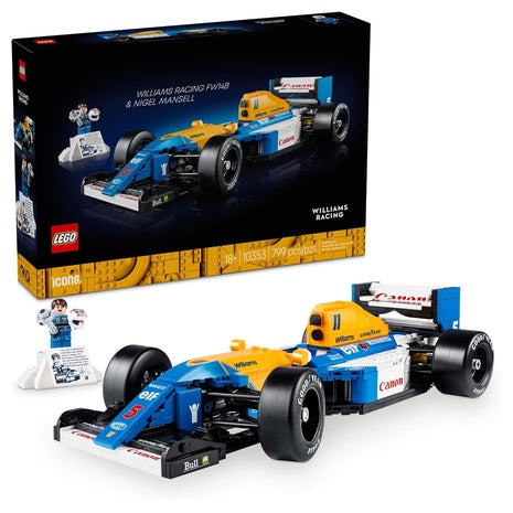 799-Piece LEGO Icons Williams Racing FW14B & Nigel Mansell F1 Model Car Building Kit