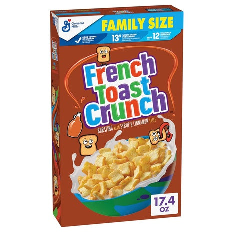 French Toast Crunch Breakfast Cereal Family Size