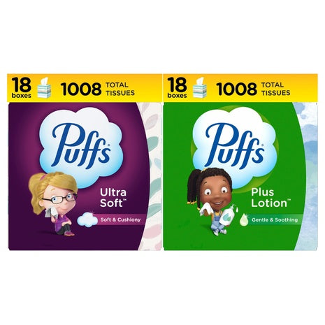 36 Cube Boxes of Puffs Tissues