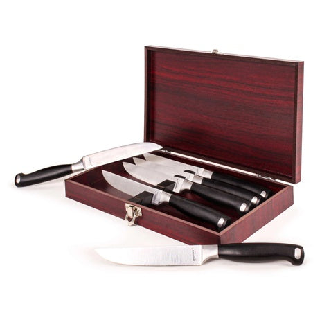 7-Piece Berghoff Bistro Steak Knives W/ Wood Storage Case