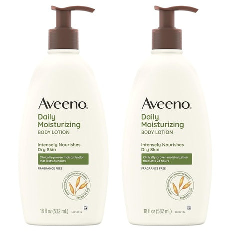 2-Pack Aveeno Daily Moisturizing Lotion (18oz)