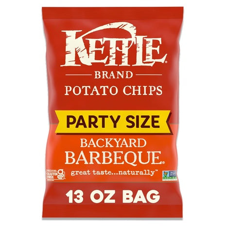 6 Party Size Bags Kettle Backyard Barbeque Chips