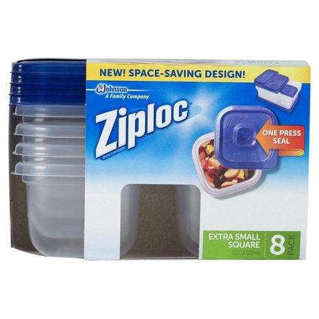 8 Ziploc Extra Small Square Containers