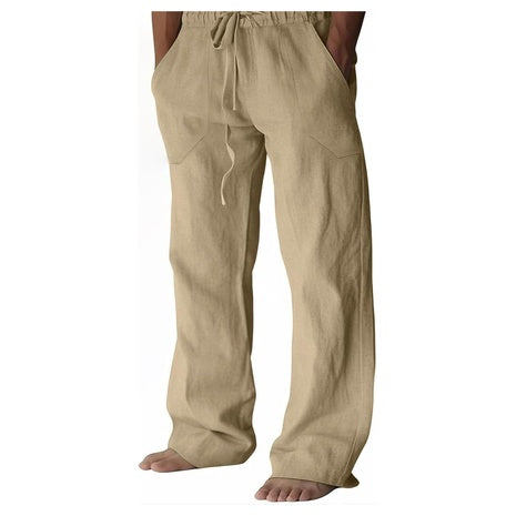 Zarlan Men's Breathable Casual Lightweight Cotton Linen Pants