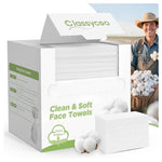 50 Disposable Organic Clean & Soft Face Towels