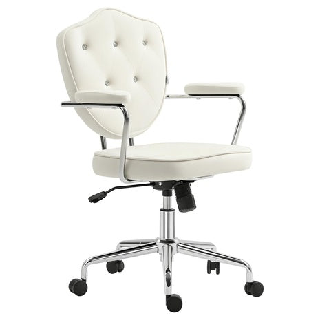 Tufted Velvet Swivel Office Chair