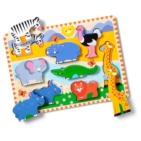 Melissa & Doug Safari Wooden Chunky Puzzle