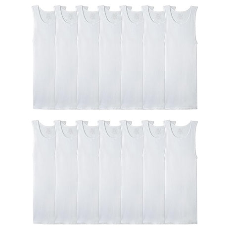 14 Fruit Of The Loom Men’s Sleeveless Tank Undershirts