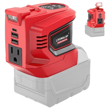 200W Power Inverter for Milwaukee 18V Batteries