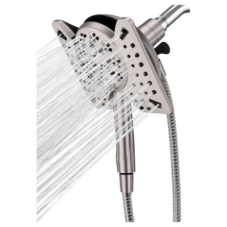 2-in-1 High Pressure Shower Head Combo With Handheld & 59" Hose (3 Colors)