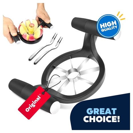 Jeexi 8 Blades Stainless Steel Apple Slicer W/ 2 Mini Forks