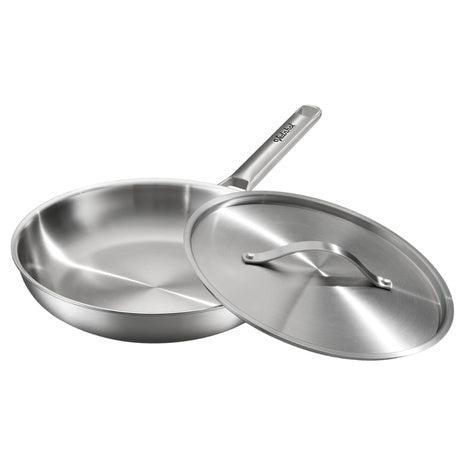 5-Qt. 12" Fully Clad Tri-Ply Stainless Steel Frying Pan W/ Lid