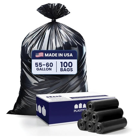 100 55–60 Gallon Heavy-Duty Trash Bags