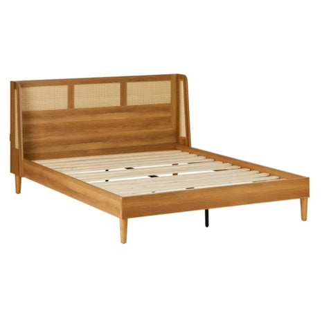 Better Homes & Gardens Springwood Caning Platform Bed With Headboard