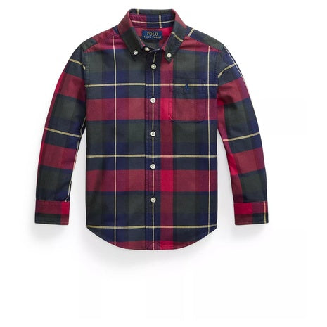 Polo Ralph Lauren Boys Plaid Cotton Oxford Shirt