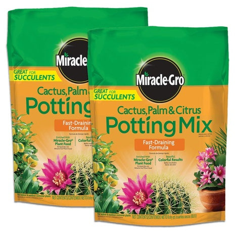 2-Pack Miracle-Gro Cactus, Palm & Citrus Potting Mix