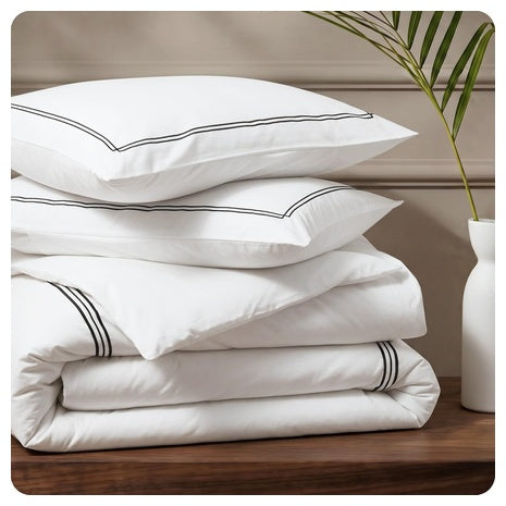 3-Piece Bedsure Cotton Percale Duvet Cover Set (King)