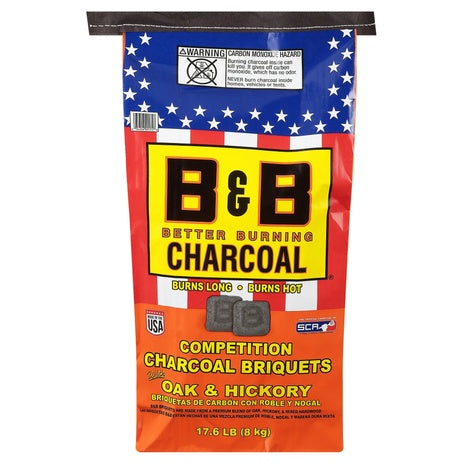 B&B Competition Oak & Hickory Charcoal Briquets (17.6 Lb)